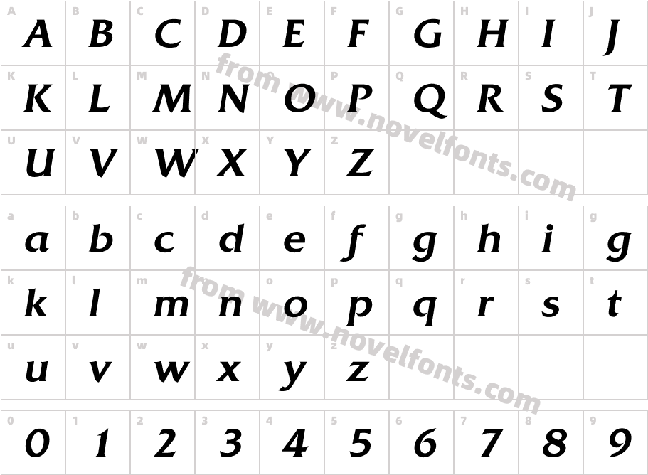 Iquadrat-MediumCharacter Map