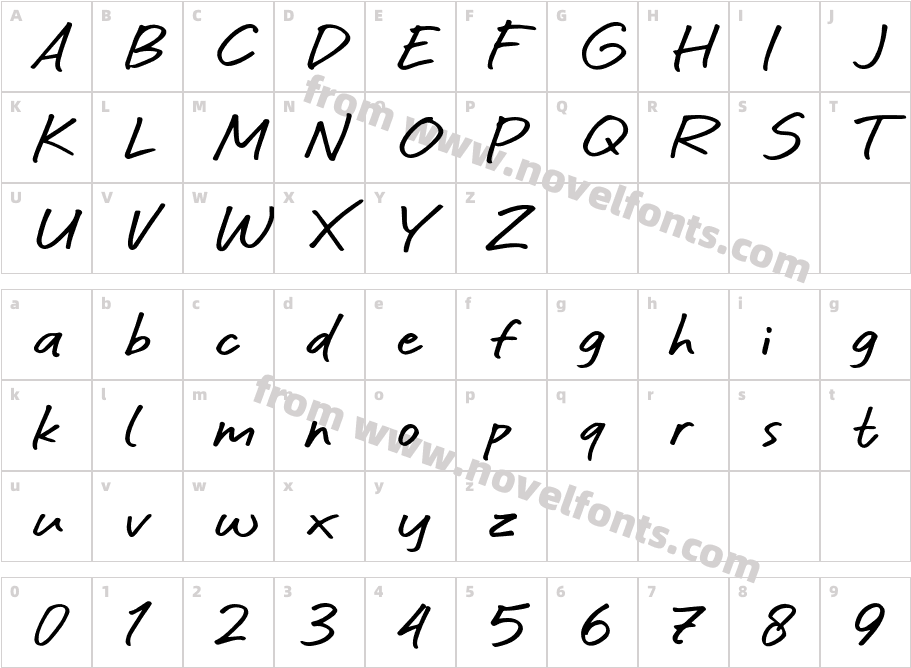 AlvifontCharacter Map