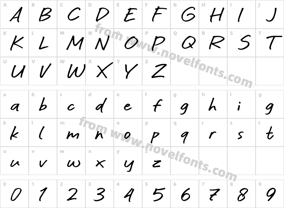 AlvifontCharacter Map