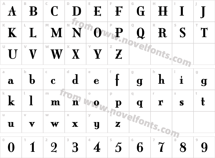 ItingOpti-BoldCharacter Map