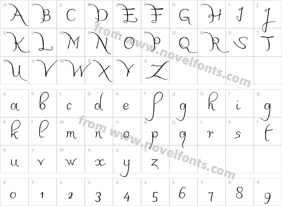 JBCalli-BoldCharacter Map