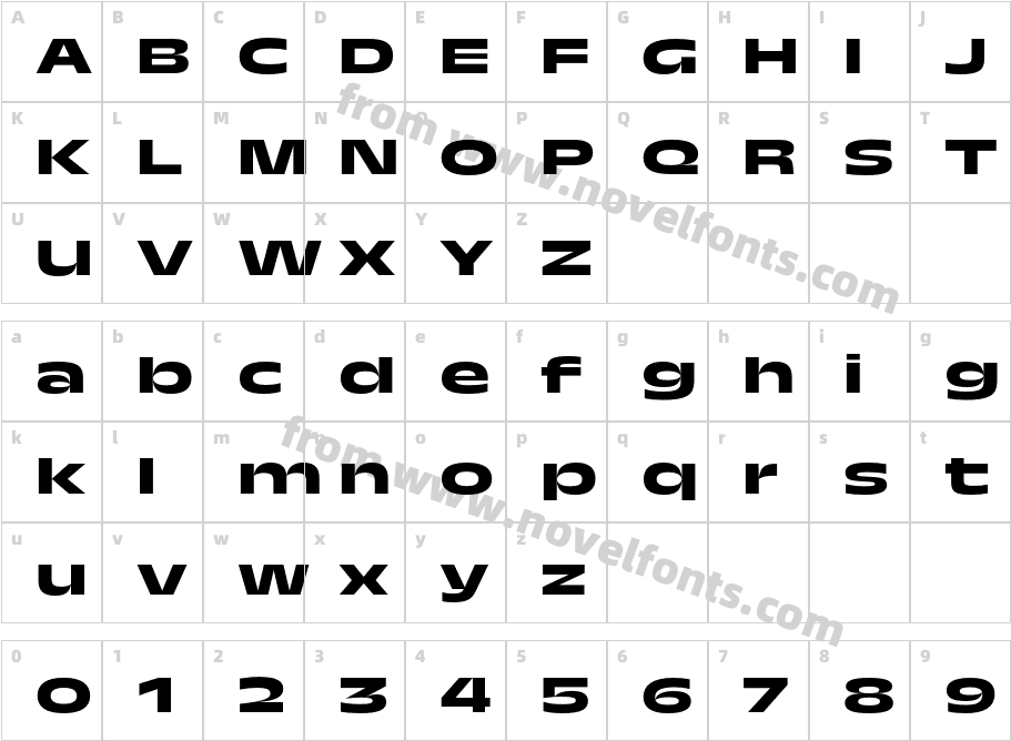 Trois Mille TRIAL Bold 27Character Map