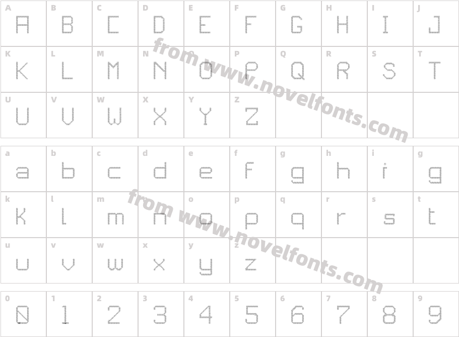 JD Pinwheel RegularCharacter Map