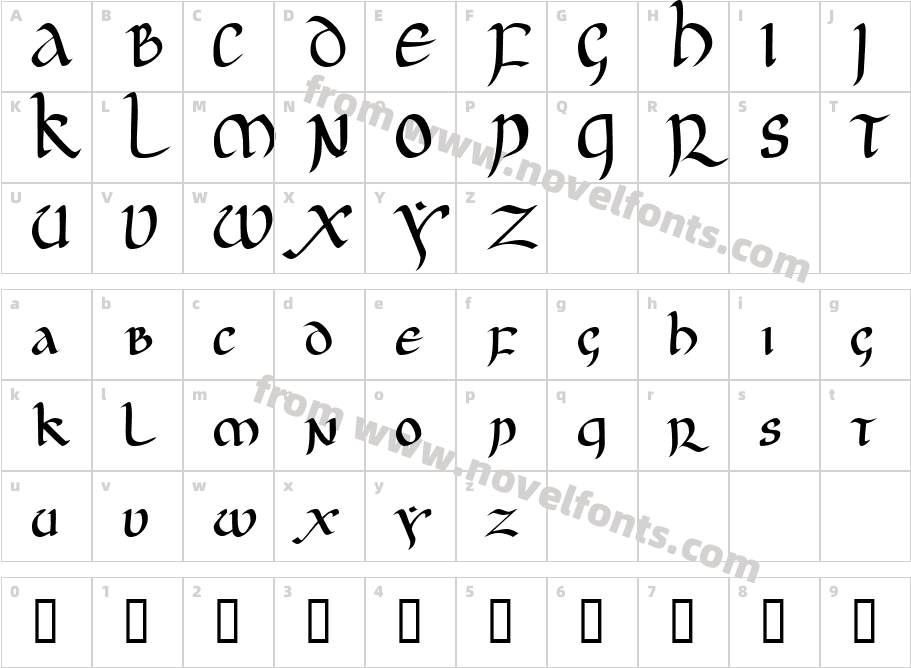 JGJ UncialCharacter Map