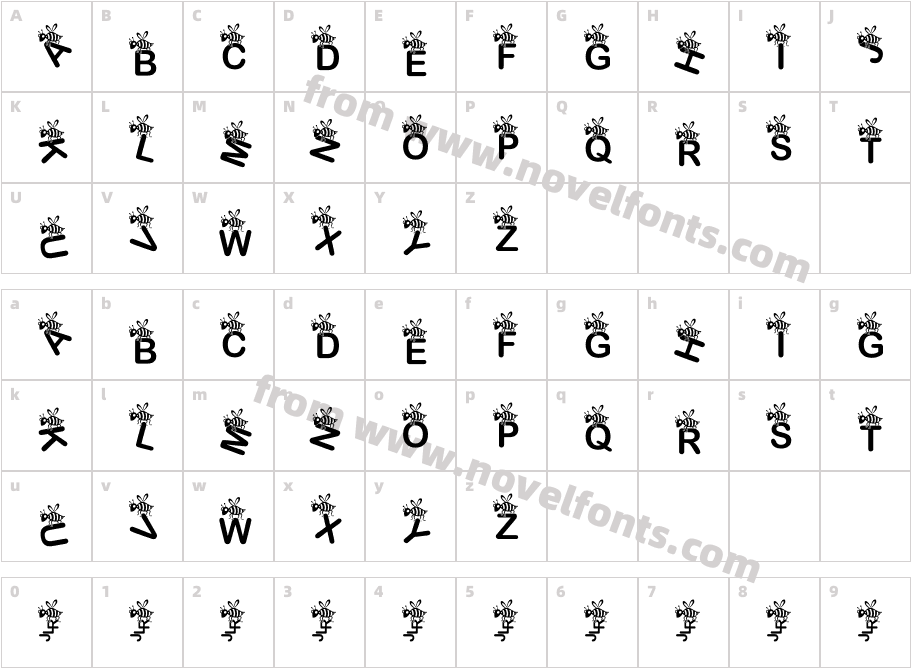 JLR Bizzy BeezCharacter Map