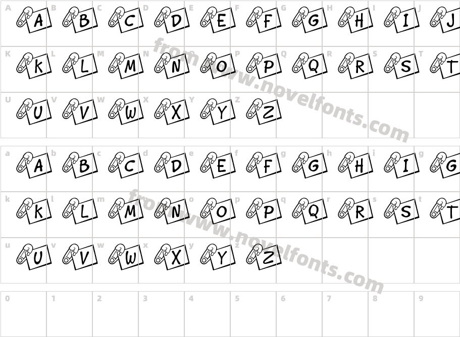 JLR Diaper PinCharacter Map