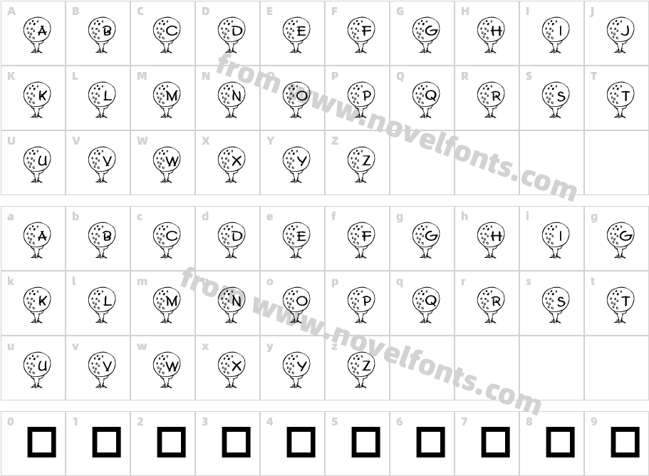 JLR Easy TeesCharacter Map