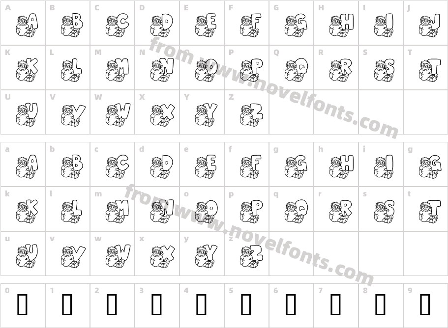 JLR Rags 1Character Map