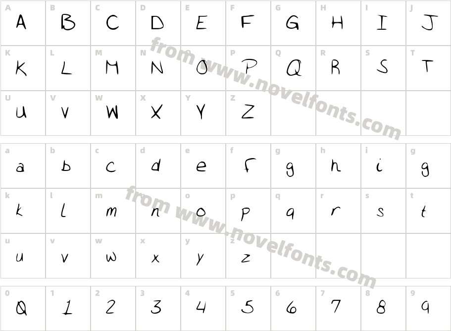 AlywritingCharacter Map