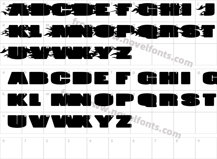 JUMBO BURNCharacter Map