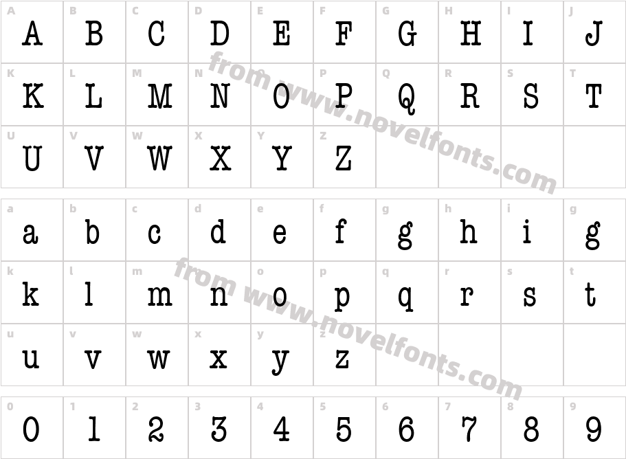 AmTypewriterCdMdITCCharacter Map