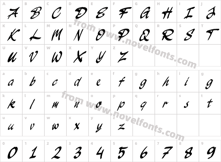 JakAs ItalicCharacter Map