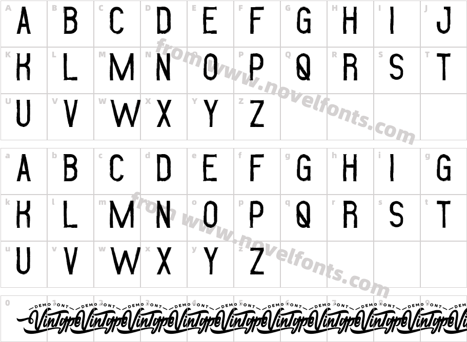 Welson Demo RegularCharacter Map