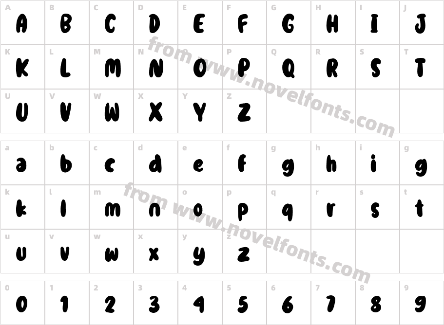 JalibarCharacter Map