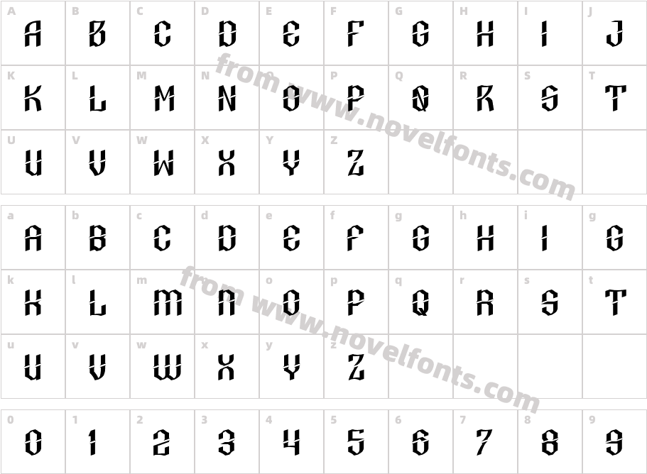 Jalompo RegularCharacter Map