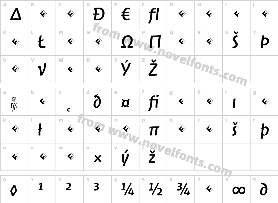 JambonoTF-RegularExpertCharacter Map