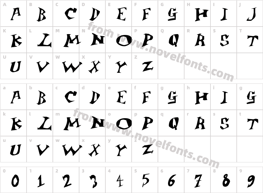 Jangly BounceCharacter Map