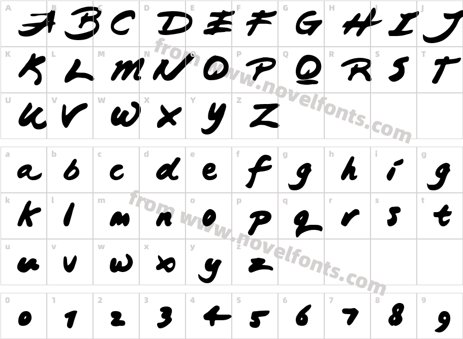 Japanese BrushCharacter Map