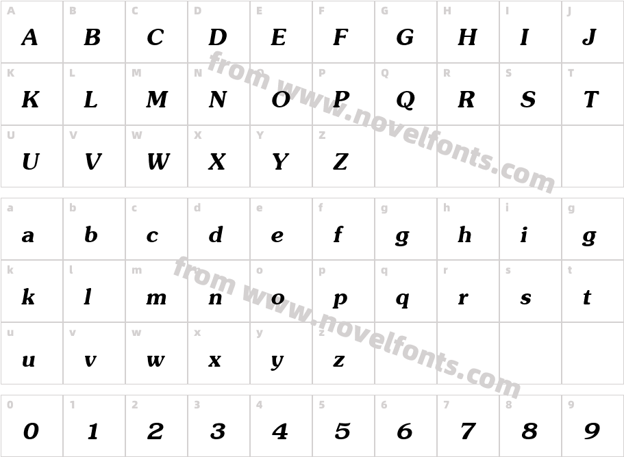 JasmineUPC Bold ItalicCharacter Map