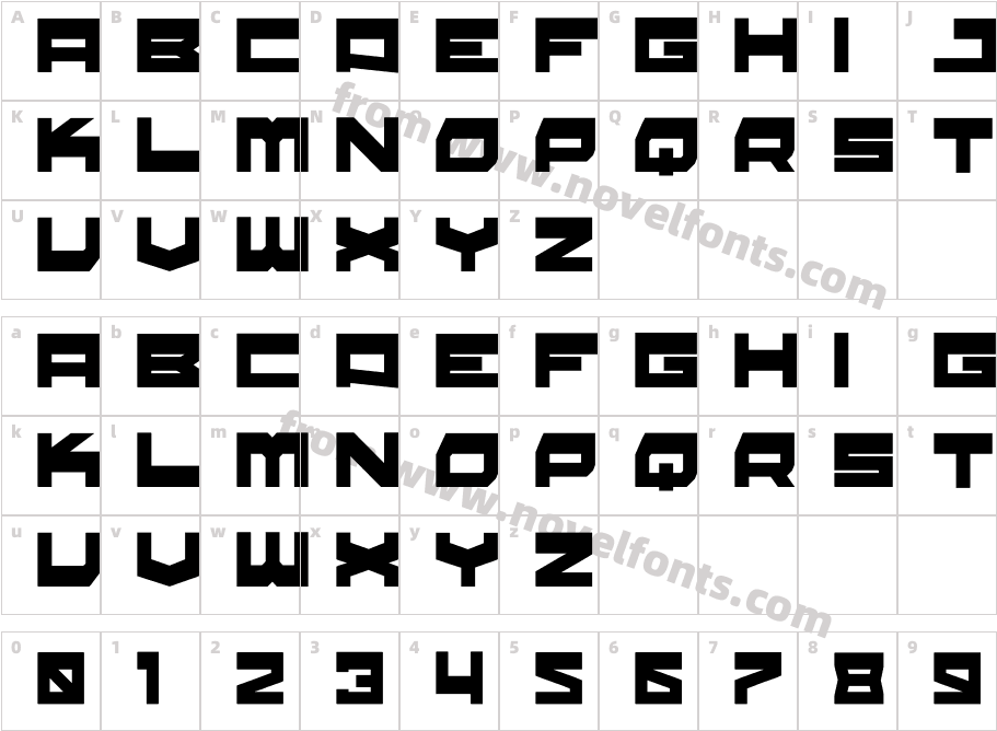benashCharacter Map