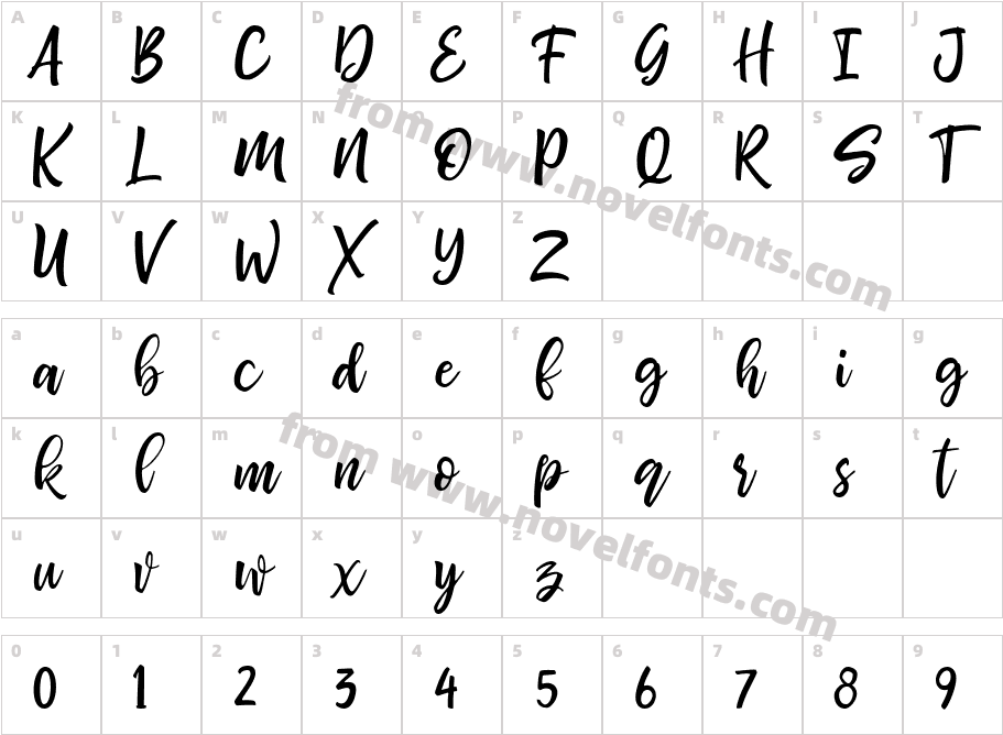 bhatoshine RegularCharacter Map