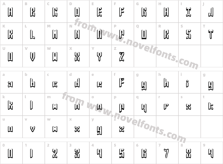 Jasper (BRK)Character Map