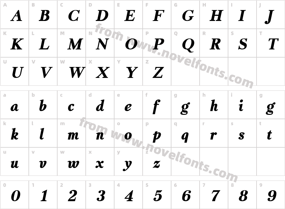 JasperSqueezeEB ItalicCharacter Map