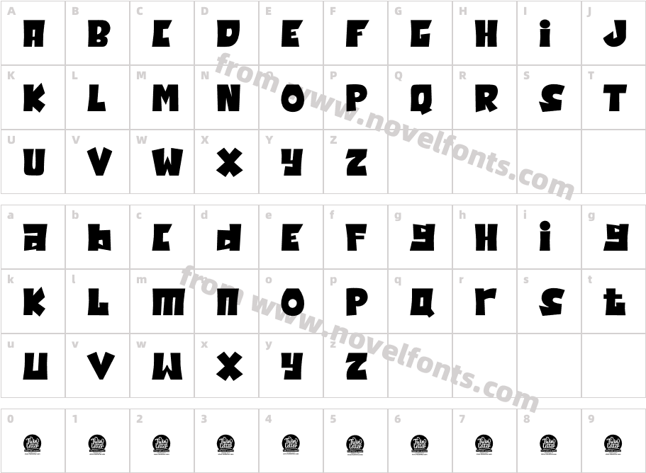 Jatiny Personal UseCharacter Map