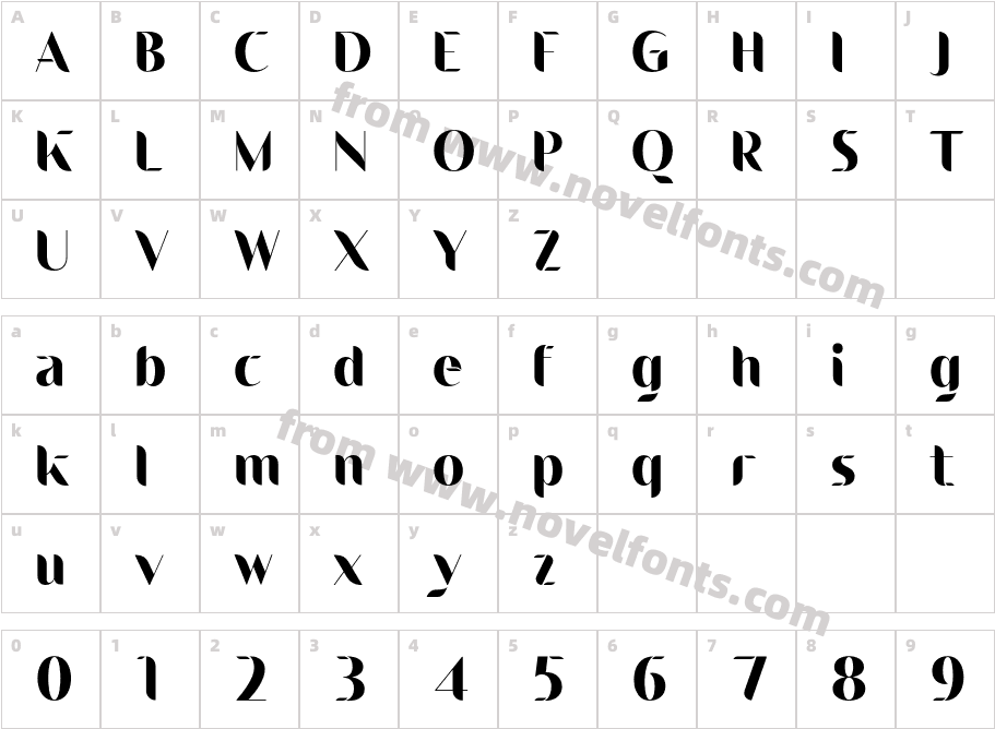 landingfont RegularCharacter Map