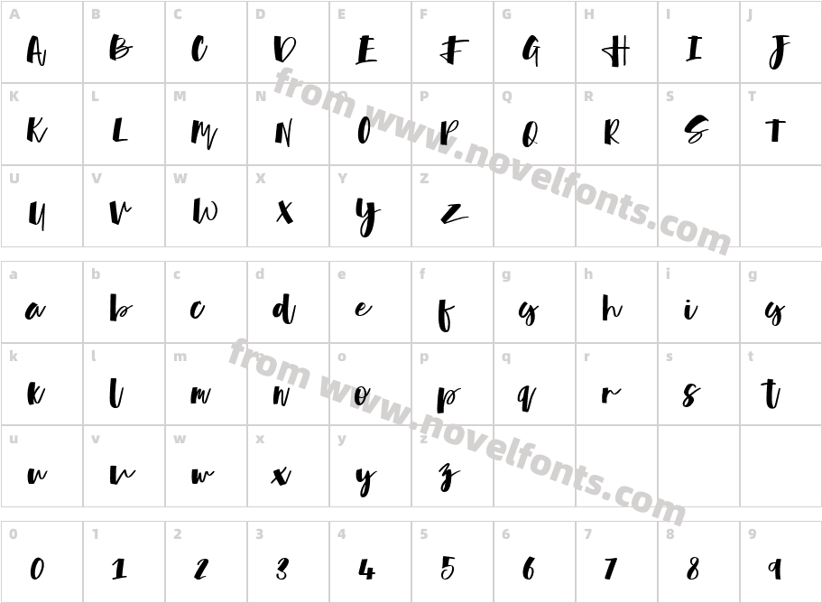 luffio RegularCharacter Map