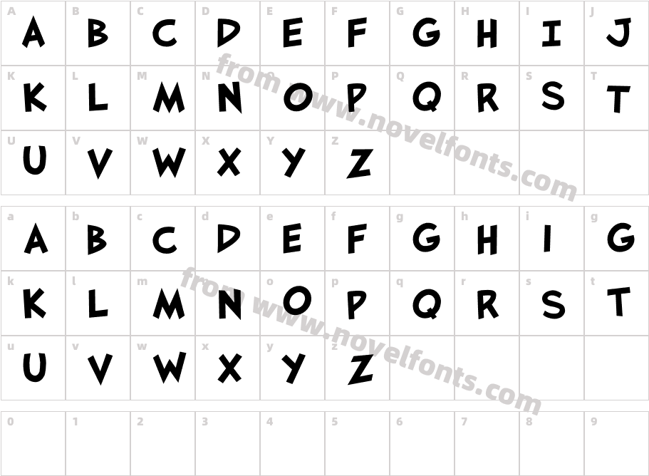 JaySFX BoldCharacter Map