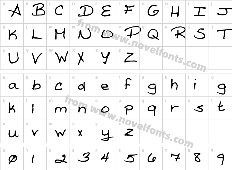 Amanda Reed's FontCharacter Map