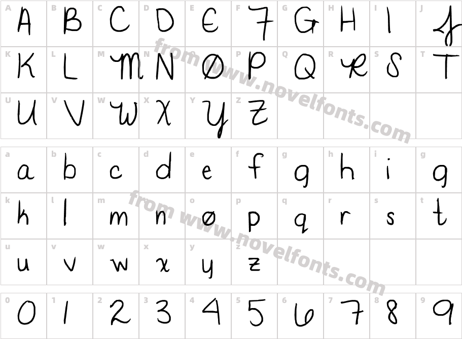 1 oh 1Character Map