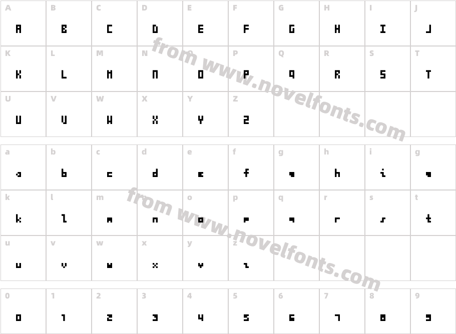 3x5Character Map