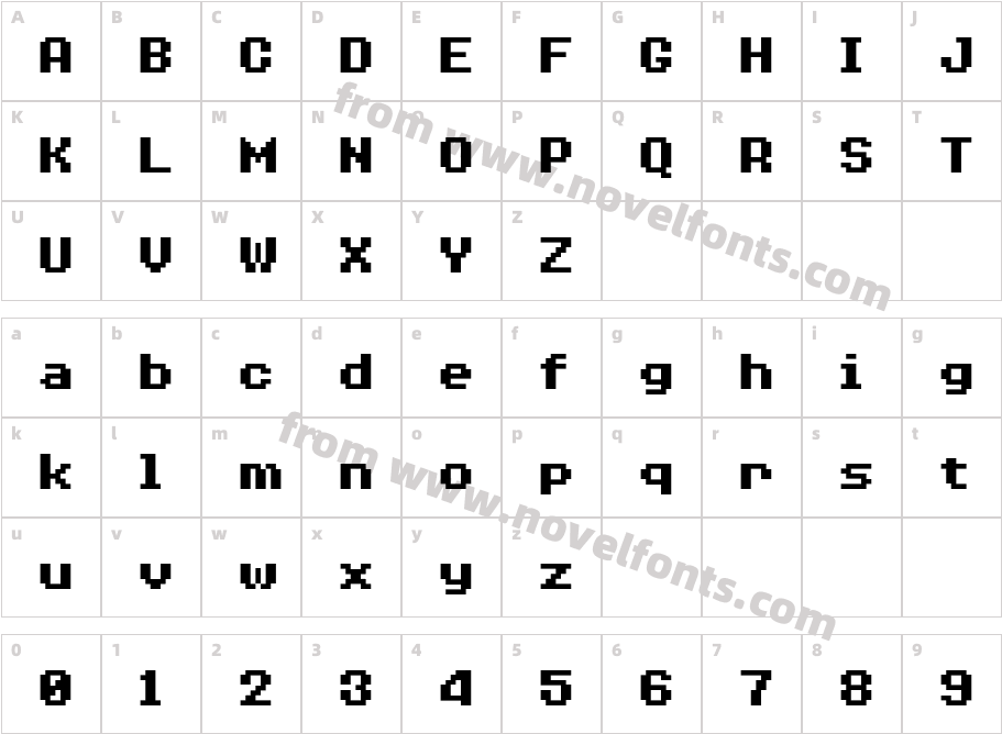 8 bit Operator+ 8 BoldCharacter Map