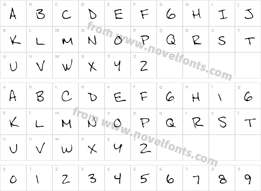 JeffreysHand-PlainCharacter Map