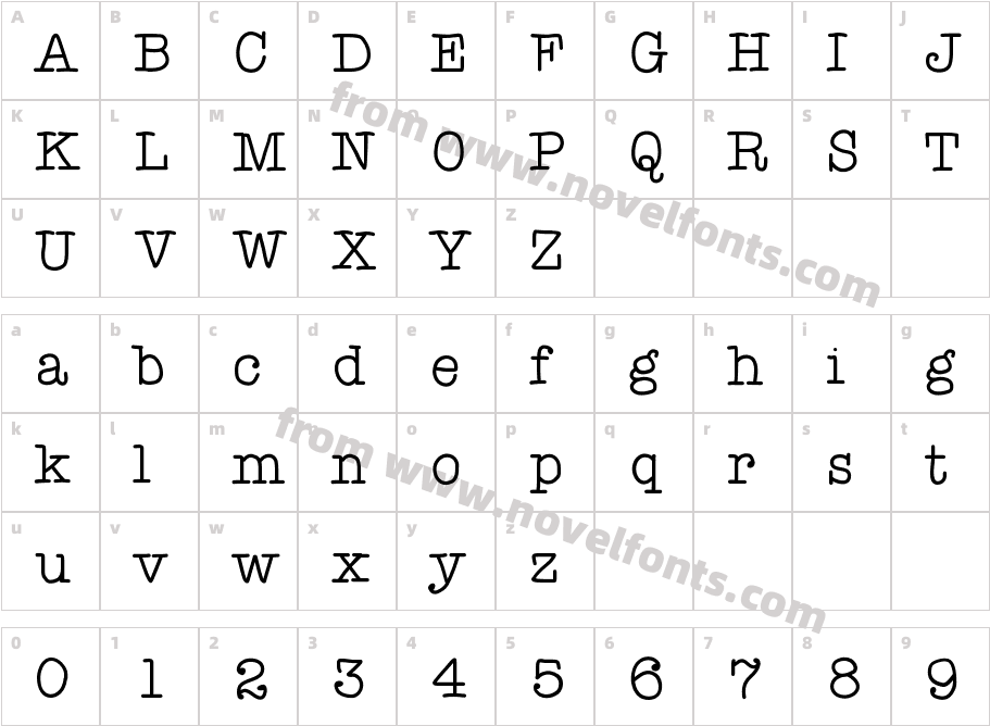 A Typewriter For MeCharacter Map