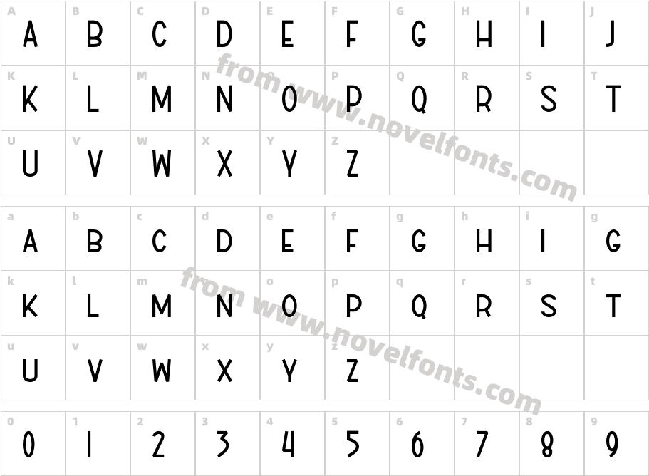 ABTS Aviator BoldCharacter Map