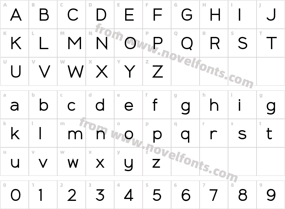 ADGET SANS BoldCharacter Map