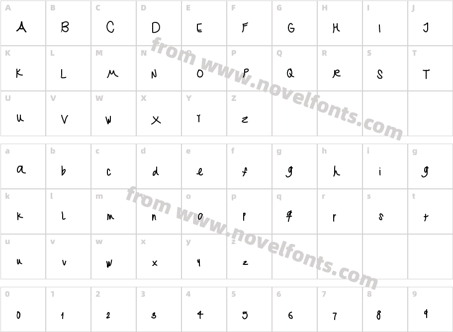 JekafontCharacter Map