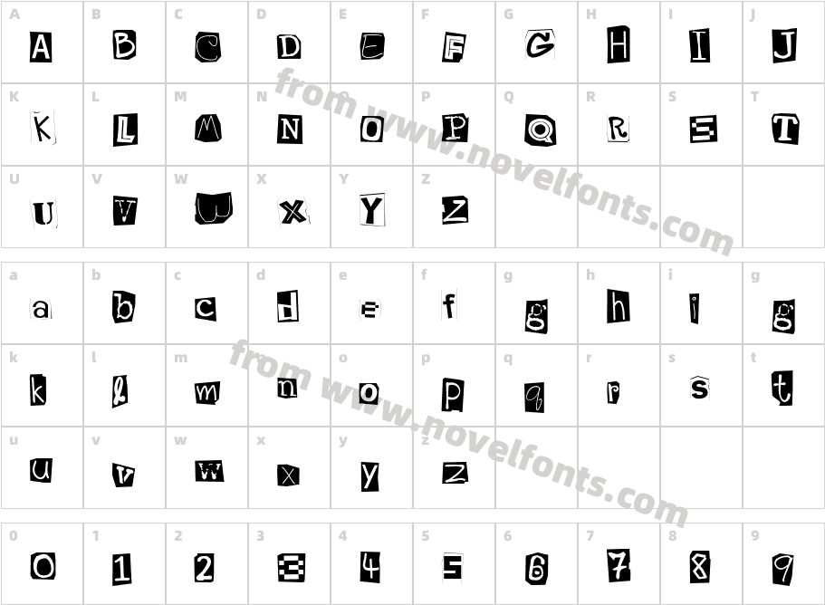 AH_ LuG DeK_R_1.000Character Map