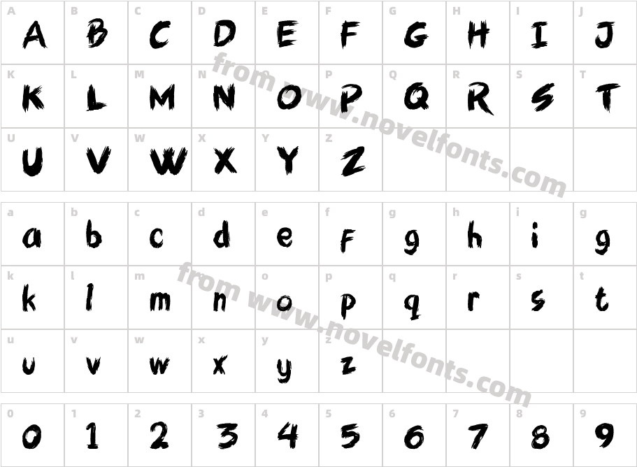 ARTSYBRUSHCharacter Map