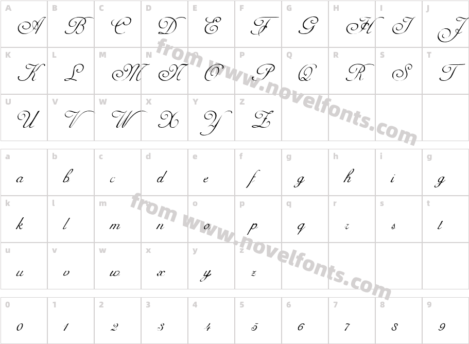 Adine RegularCharacter Map