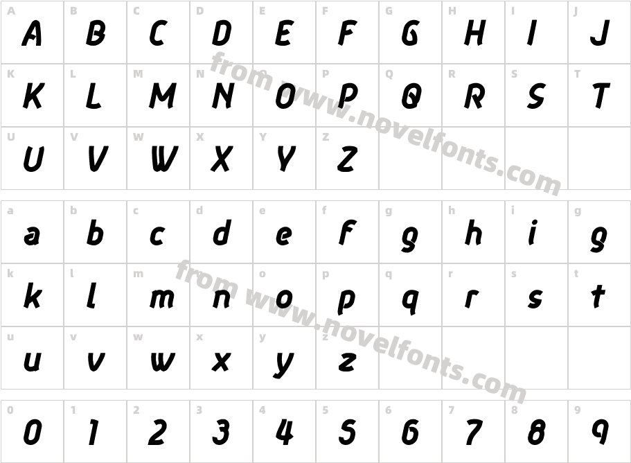 Aeolus Pro Bold ItalicCharacter Map