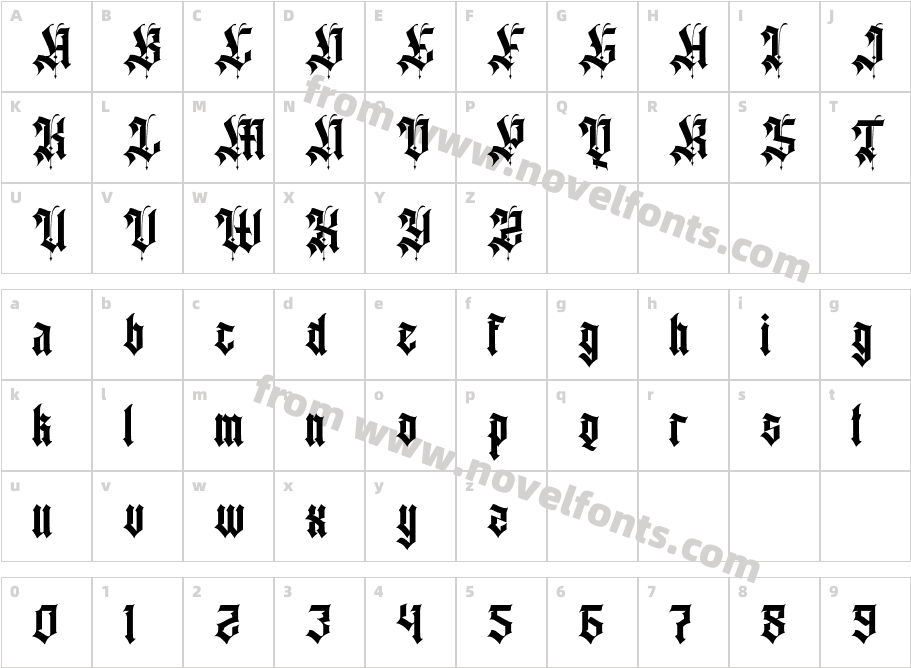 Agathiqy RegularCharacter Map