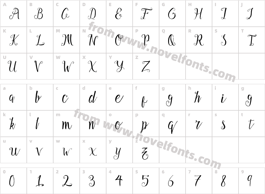 AldasCharacter Map