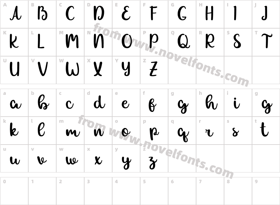 Allexa RegularCharacter Map