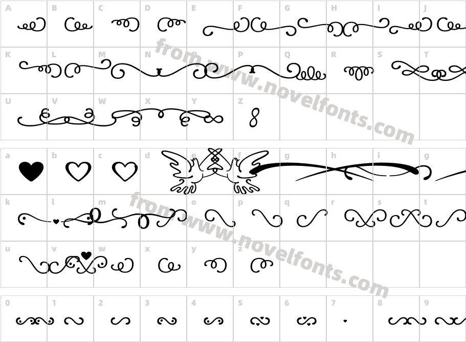 Aloe Ornaments BoldCharacter Map
