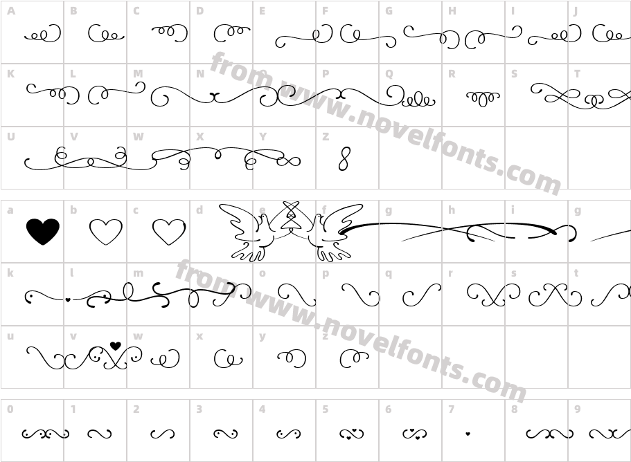 Aloe Ornaments ThinCharacter Map