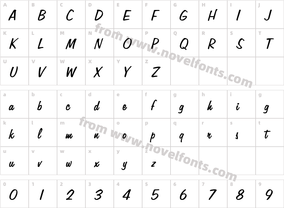 Alperton RegularCharacter Map